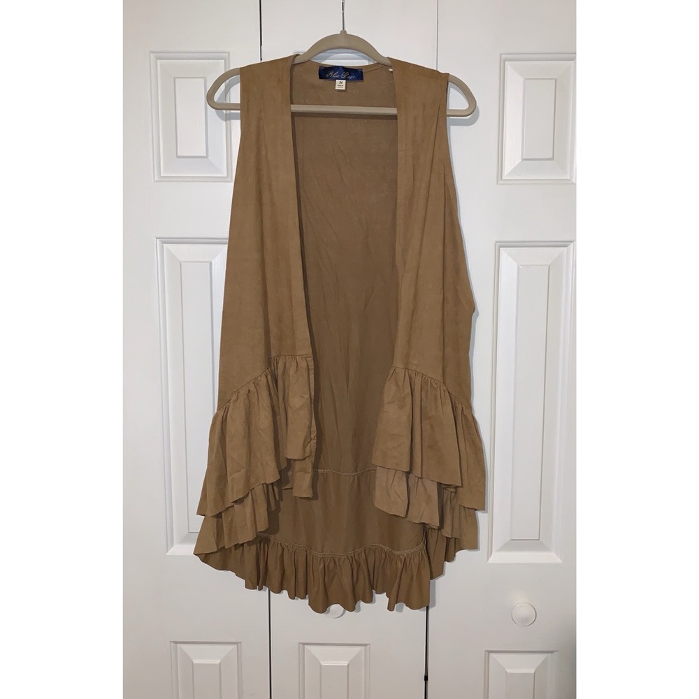 Blue Rain - Faux Suede Vest/Duster